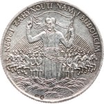 Španiel O., 1929. - Millennium of St. Wenceslas 1929. - Scene of the murder / the saint at the head of the Blanic knights. - Ag 987, hallmark, 30 mm, 10,04 g