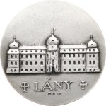 Truhlíková-Spěváková J., 2003. - 80th anniversary of the death of CH. G. Masaryk. - Portrait in front / castle in Lány. - Ag 925, hallmark, 40 mm, 30,75 g.