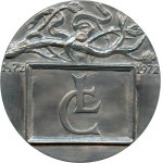 Zeman K., 1972 - 500th anniversary. 500th anniversary of the birth of Lucas Cranach. - Portrait on the left / sign. LC in a rectangular frame, branches, dated 1472-1972. - Solid pewter composition, 90 mm, as ZK-502 but only cast bronze is mentioned, proba