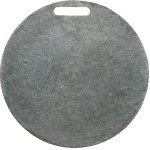 Poruba. - Pit of Žofie, commemoration 1945 of 40 years of work in mining. - Crossed hammers, 4 lines. Inscription and description. - Zn composition, 57 mm, single-sided, with original stamped hole.