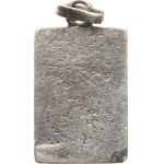 Unsigned. - Prague, 1938. - Perched falcon on a lime branch, view of Hradčany - Ag, 10,5 x 18,5 mm, 1,86 g, one-sided miniature with original eyelet and ring.