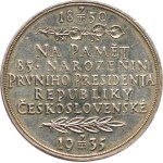 Španiel O., 1935. - For his 85th birthday - Ag 987, hallmark, 32 mm, glossy, Fl-41d, 2x stain.