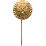 Czechoslovakia, 1st Republic. - Performance badge rifle shooter - Gilt bronze, 20,5 mm, on needle, maker