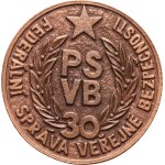 Czechoslovakia. - Federal Administration of Public Security. - VI. national conference of PSVB Nový Jičín 1982 / 30 years of PSVB. - Copper plated, 54 mm.