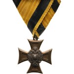 Austria-Hungary, FJI 1848-1916 - Military service badge for officers - Cross for 25 years of service, 1st Edition 1849-1867 - Marko-365a, original ribbon.