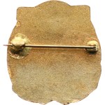 Badge of Honour Exemplary Apprentice, gilt bronze, 29 x 33 mm, enamelled, on clasp.