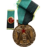 Honorary badge Meritorious Worker of the Czech Geological Institute (Czech Geological Institute), bronze, partly enamelled, on ribbon, on a clasp + miniature pin, miniature pin, min. MK.