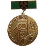 Honorary badge Exemplary graduate of SOU FMPE, bronze, 40 x 57 mm, on a hinge, on a clasp.