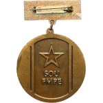 Honorary badge Exemplary graduate of SOU FMPE, bronze, 40 x 57 mm, on a hinge, on a clasp.