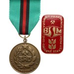 Most. - Exemplary worker SHD / For merit, bronze, 31 mm, on a ribbon + SHR Mining Construction Most - Exemplary worker, 22,5 x 39 mm on a pin.