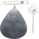 Ostrava OKR. - Meritorious Worker, President Gottwald Mine, 45 x 64 mm on hanger, on clasp (minor damage to inscription) + miniature, 17 x 19 mm on needle.