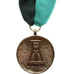 Ostrava VOKD. - Construction of the Ostrava-Karviná mines / Honorary miner, gilt bronze, 38 mm, on a ribbon with a hinge, on a clasp.