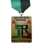 Ostrava. - Meritorious miner of Hlubina mine, 35,5 x 46 mm, on ribbon, on clasp, min. MK.