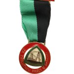 Ostrava. - Geological Survey, For meritorious work in the company, gilded bronze 32 mm, enamelled, on a ribbon, on a clasp.