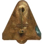 Czechoslovakia, First Republic 1918-1938 - Czechoslovak Tourist Club, skiing section - Enamelled, 27 x 29 mm, manufacturer K. Špánek Praha, minor enamel defects.