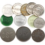 Prague. - Various telephone stamps, 12 pcs.