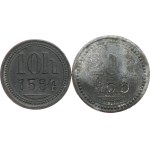 Vořechovka. - Consortium and Association of Builders, 10h, stamped no. 1564. - Zn, 21 mm + 20 h, stamped no. 465 (corrosion).