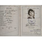 Czechoslovakia, First Republic 1918-1938 - Passport model 1921B (small stars - staples), CS-FR, issued in Olomouc on 14 July 1922, extended until 1926. State Printing House in Prague, without grey-green cover.