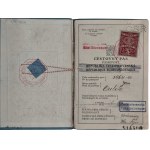 Czechoslovakia, First Republic 1918-1938 - Passport CS-FR, Slovak version, issued in Bratislava on 20 August 1930, extended until 1941, 2x Czechoslovak collector. On the plates and on page 1 handstamped in red "Slovak State", Etat Slovaque. State press