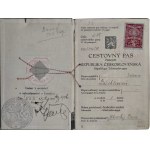 Czechoslovakia, First Republic 1918-1938 - Passport Czechoslovakia-FR, Slovak version, issued in Bratislava on 19 March 1938, extended until 1947 (Embassy of the Czechoslovak Republic in London), further extension until 1948 (Ministry of the Interior, Dep