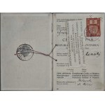 Czechoslovakia, Second Republic 1938-1939 - Passport of the Czechoslovak Republic, issued in Holešov 17 January 1939 to 17 January 1944, Protectorate sticker "Passport of the German Reich, Protectorate of Bohemia and Moravia". Printer
