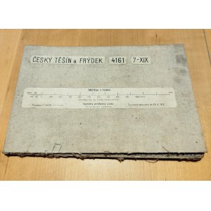 Carta militare pieghevole di Český Těšín e Frýdek 4161 7-XIX, Scala 1:75.000 - Istituto Geografico Militare - Confini provvisori segnati il 29 settembre 1912, 480 x 370 mm, supporto in lino, pieghevole, nomi tedeschi dei villaggi.
