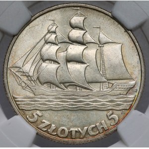 Żaglowiec 5 złotych 1936
