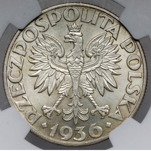 Żaglowiec 5 złotych 1936