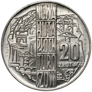 Próba NIKIEL 20 złotych 1964 Nowa Huta, Płock, Turoszów
