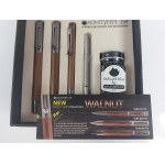 Monteverde Ritma Walnut fountain pen + 2 pens + ink set