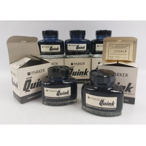 Parker Super Quink Ink permanent black set of 5 pcs. x 2 fl. ozs.