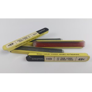 Set of 5 Sheaffer HB pencil graphite boxes (12 thin leads)
