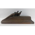Friedrich Gornik (1877-1943), calamaio Art Nouveau con fagiani