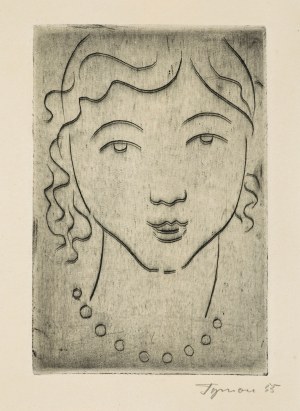 Tymon Niesiołowski, GŁOWA MŁODEJ DZIEWCZYNY, 1955