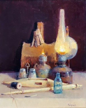 Serhij Stupka (ur. 1976), Martwa natura z lampą, 2021