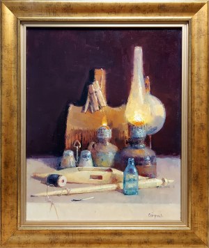Serhij Stupka (ur. 1976), Martwa natura z lampą, 2021