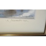 BARTŁOMIEJ MICHAŁOWSKI, PEINTURE À L'AQUARELLE, RIVIÈRE, SIGNÉE B. MICHAŁOWSKI 2014