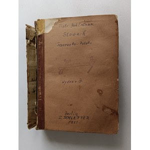 PIOTR DAHLMANN, SŁOWNIK FRANCUSKO-POLSKI, WYD IX, BERLIN, 1880 R