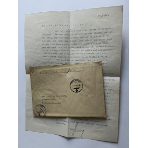 ENVELOPE WITH WRITING INSIDE SWASTIKA STAMP 1940, WIEN