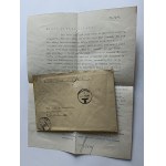 ENVELOPE WITH WRITING INSIDE SWASTIKA STAMP 1940, WIEN