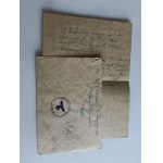 ENVELOPE WITH WRITING INSIDE STAMP SWASTIKA 1940, KRAKOW KRAKAU