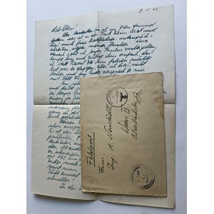 ENVELOPE WITH WRITING INSIDE SWASTIKA STAMP 1940, WIEN, NEUSTADT