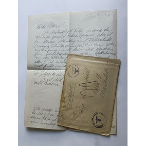 ENVELOPE WITH WRITING INSIDE SWASTIKA STAMP 1940, WIEN, NEUSTADT