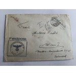 ENVELOPE SWASTIKA STAMP, 1941, WIEN, VIENNA