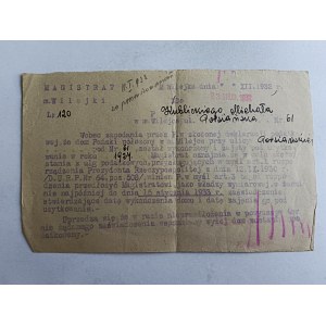 BUONO PSIMO WILEJKA MAGISTRAT 1932