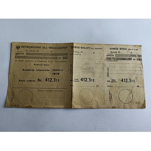 DEPOSIT SLIP LVIV EDITORIAL TYZNEVKA NEDILA