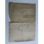 KRAKAU LEASE REVOCATION 1941, SWASTIKA STAMP, INTERRUPTED IN THE MIDDLE