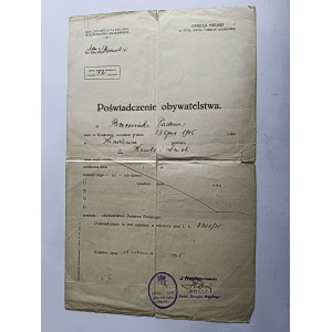 CERTIFICATO DI CITTADINANZA KRAKÓW HOLLY CONSIGLIERE DEL CONSIGLIO COMUNALE 1935 R