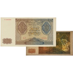 100 złotych 1941 - D - destruk - OBRÓCONY ZNAK WODNY -