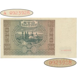 100 złotych 1941 - A - maszynowy numerator - Ex.Miłczak